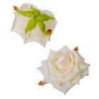 Gyémántrózsa virágfej ivory D7cm 12db/csom