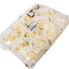 Gyémántrózsa virágfej ivory D7cm 12db/csom