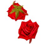 Gyémántrózsa virágfej piros D7cm 12db/csom