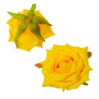 Gyémántrózsa virágfej sárga D7cm 12db/csom