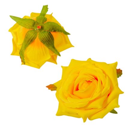 Gyémántrózsa virágfej sárga D7cm 12db/csom