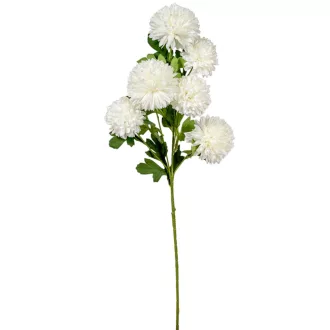 Krizantém ág 6v. krém M68cm 24db/#