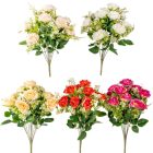 Rózsa csokor fodros 11v. mix M47cm