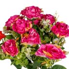 Rózsa csokor fodros 11v. mix M47cm