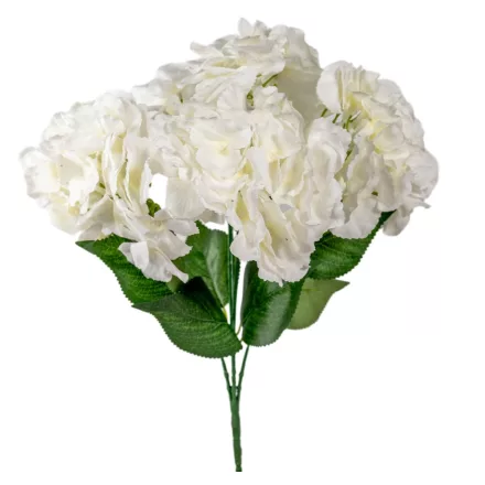 Hortenzia csokor 5v. krém M45cm 25db/#