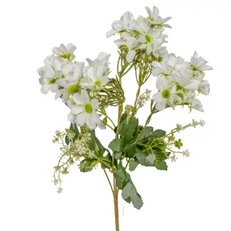 Kisvirágos bokor 5ágú fehér M35cm 80db/#