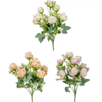 Rózsa csokor 9v. mix M37cm 75db/#