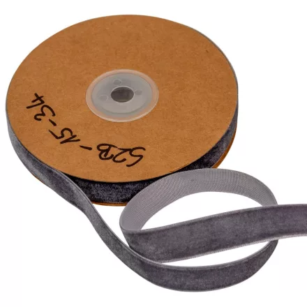 Bársony szalag szürke 1.5cmx10y