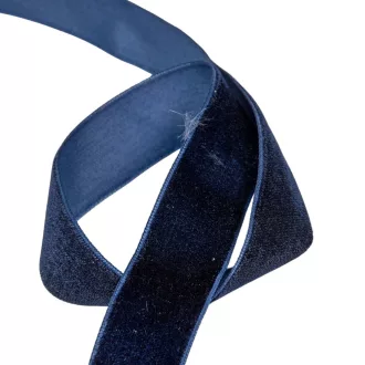 Bársony szalag navy kék 2.5cmx10y