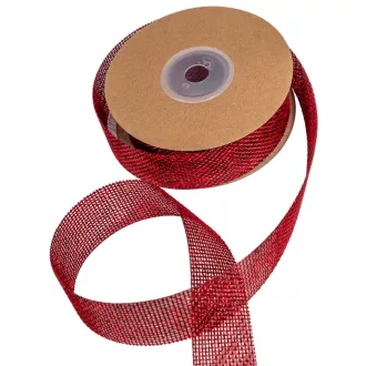 Lenvászon szalag bordó 2,5cmx10yard