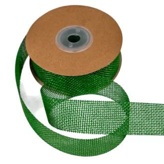 Lenvászon szalag sötétzöld 2,5cmx10yard