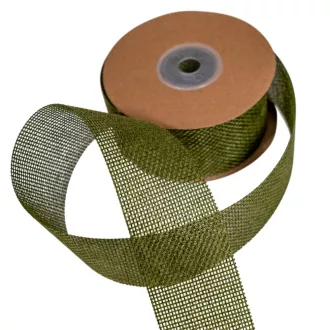 Lenvászon szalag zöld 4cm x10yard