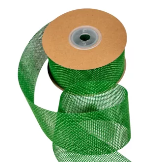 Lenvászon szalag sötétzöld 4cm x10yard