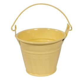 Esmé fém vödör vajsárga D7x5,5cm