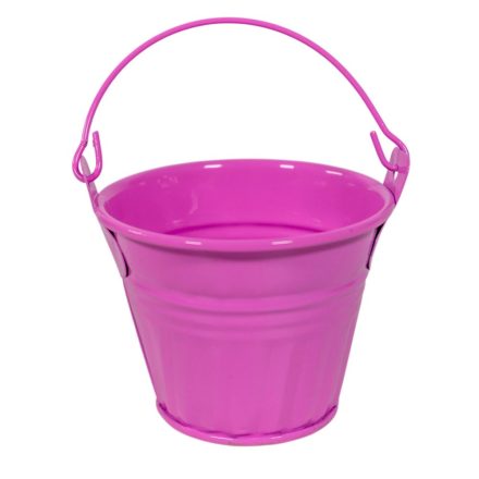 Esmé fém vödör pink D7x5,5cm 