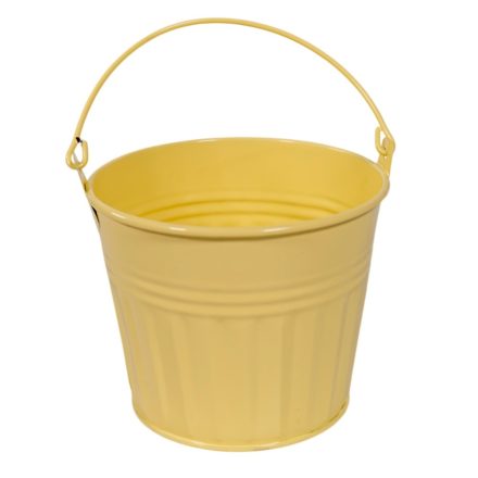 Esmé fém vödör vajsárga D11,3x9,3cm