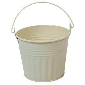 Esmé fém vödör krém D11,3x9,3cm