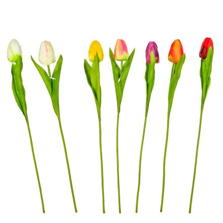 Tulipán szálas szatén M57cm 48db/#