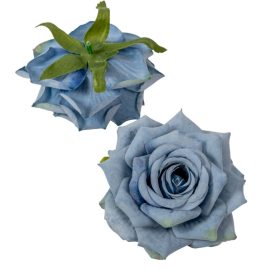 Rózsa virágfej kékesszürke D10cm 12db/csom