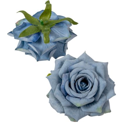 Rózsa virágfej kékesszürke D10cm 12db/csom