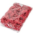 Rózsa virágfej bordó D10cm 12db/csom