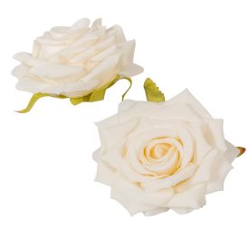 Rózsa virágfej krém D10cm 12db/csom