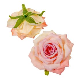 Rózsa virágfej krém-mályva D10cm 12db/csom