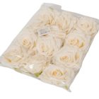 Rózsa virágfej krém D10cm 12db/csom