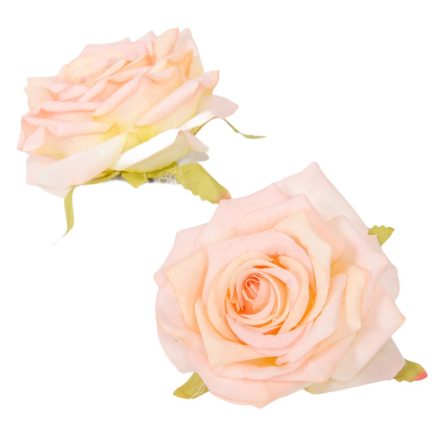 Rózsa virágfej világos rózsaszín D10cm 12db/csom