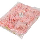 Rózsa virágfej rózsaszín D10cm 12db/csom