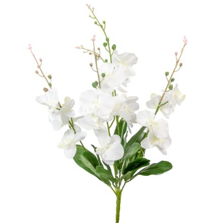 Orchidea csokor 20v. fehér M60cm 12db/#