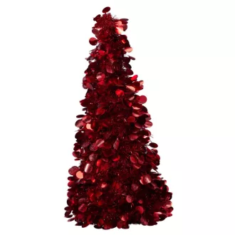Angyalhaj karácsonyfa dísz piros M60cm