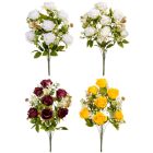 Rózsa csokor féloldalas 9v. mix M48cm 48db/#