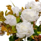 Rózsa csokor 9v. krém M45cm 12ágú 24db/#