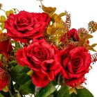Rózsa csokor 9v. vörös M45cm 12ágú 24db/#