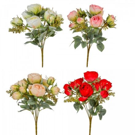 Rózsa, rózsabimbó csokor 12v. M34cm 12db/#