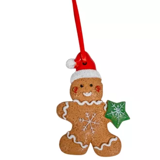 Mézeskalács figura akasztós poly barna 7,,5cm