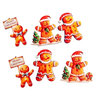 Nyomtatott fa mézi figura fa4cm 6db-os