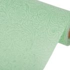 Virág mintás vetex mentazöld 50cmx5y