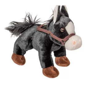 Plüss ló fekete 23cm