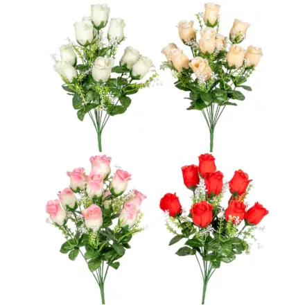 Rózsa csokor 10v. mix M45cm 24db/#