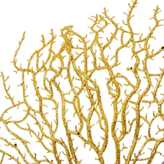 Glitteres legyező ág arany M44cm