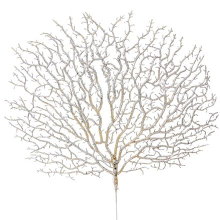 Glitteres legyező ág ezüst M44cm