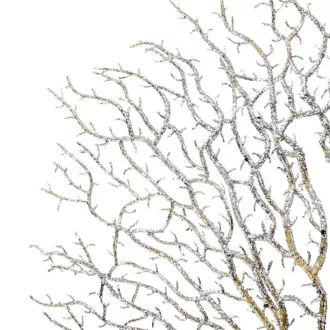 Glitteres legyező ág ezüst M44cm