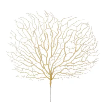 Glitteres legyező ág fehér M44cm