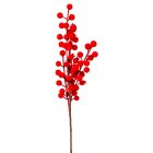 Flokkolt bogyós ág piros M47cm