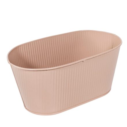 Astana ovális fém ültetőtál tejeskávé M11x24,5x14cm