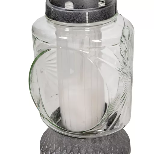 Kör mintás  üvegmécses ezüst 70gr 26cm 8db/# 