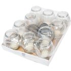 Nagy gömb üvegmécses fehér-arany 35gr 18,5cm 10db/#