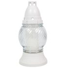 Nagy gömb üvegmécses fehér 35gr 18,5cm 6db/#